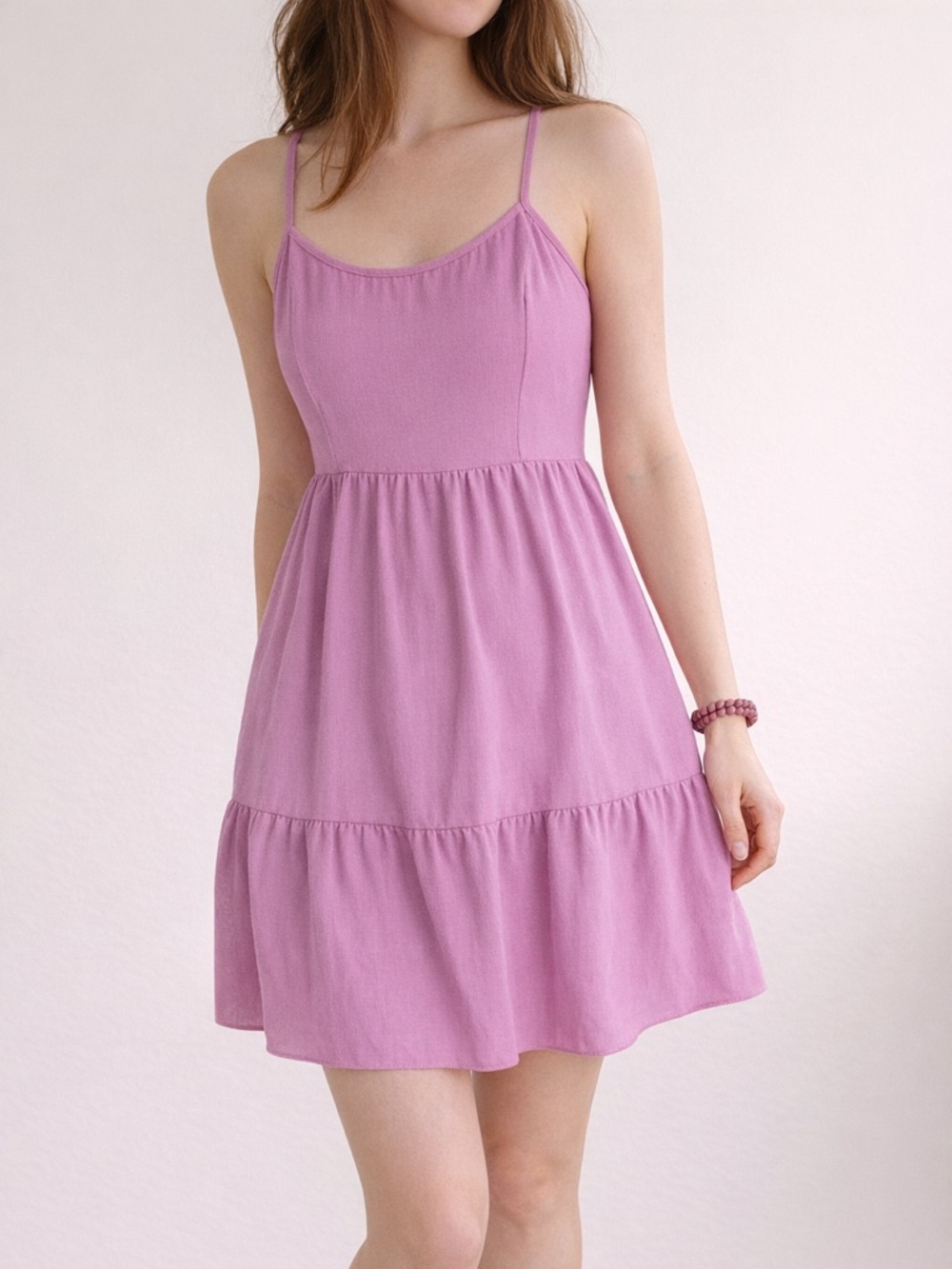 Altar’d State Lavender Tie Back Mini Dress Size M - Picture 2 of 5